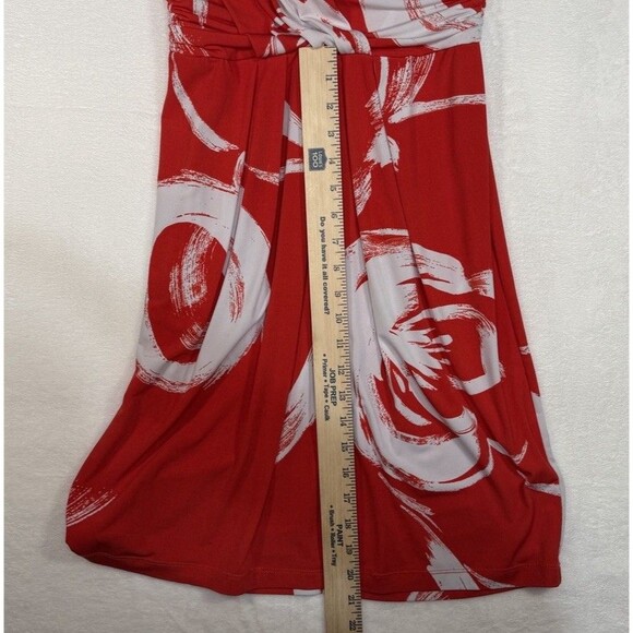 Bisou Bisou Michele Bohbot Women's Red And White Dress Size 8 - Picture 7 of 8